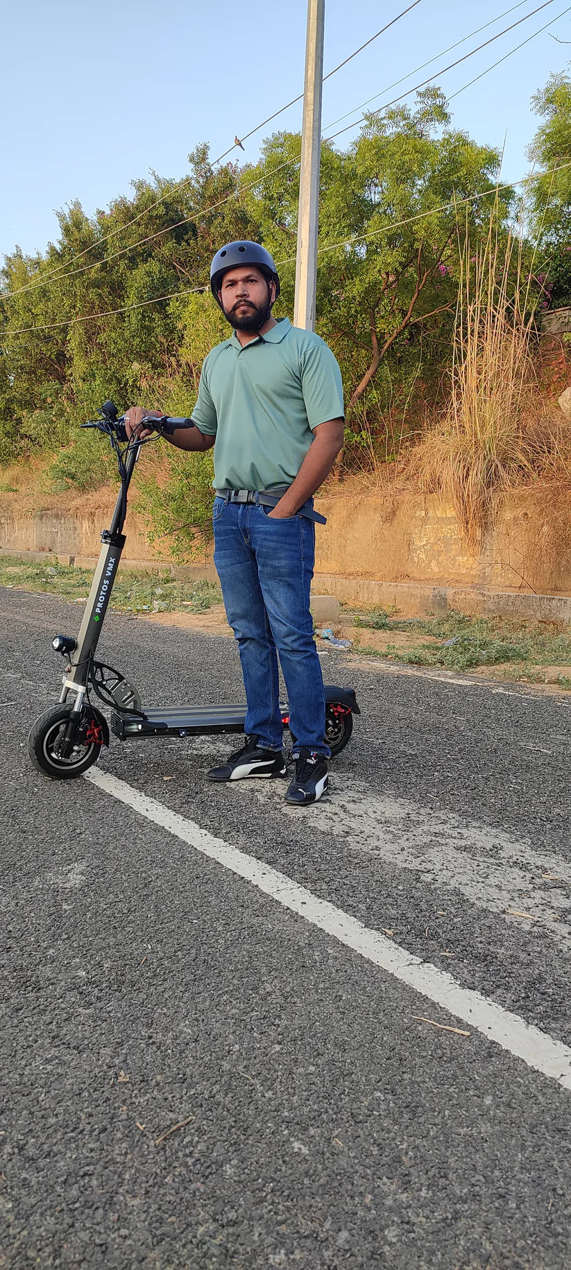 Protos VMX Electric Kick Scooter Grey Color